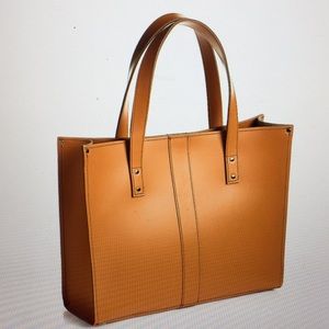 ZATCHELS UK BURNT ORANGE LEATHER SHOPPER